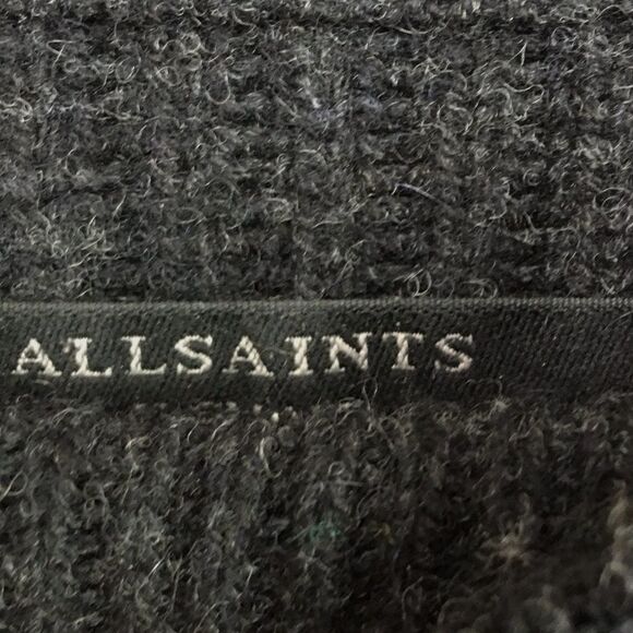 AllSaints Faye Crew Neck Wool & Cashmere Blend Ribbed Knit Jumper Sweater Sz XS - Picture 9 of 12